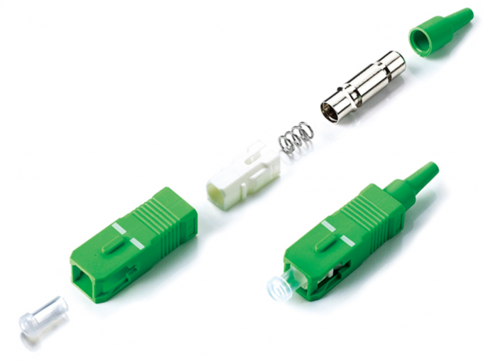 SM SC / APC Simplex Fiber Optic Connectors 0.2dB Low Insertion Loss