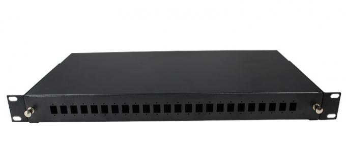 1U Drawer Slide Fibre Optical Rack ODF Terminal Fiber Patch Panel 24 Ports 48 Fiber FTTH 19''