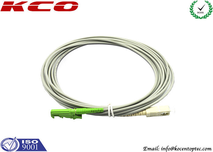 Rodentresistant E2000 to SC simplex armored fiber optic patch cables
