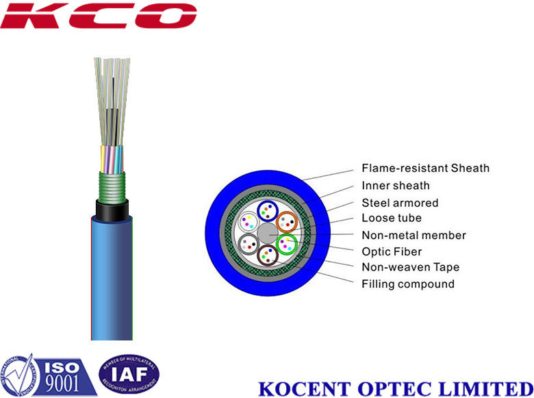 Mgtsv Mining Optical Fiber Cable 2km 3km Each Roll Outdoor With Blue Color