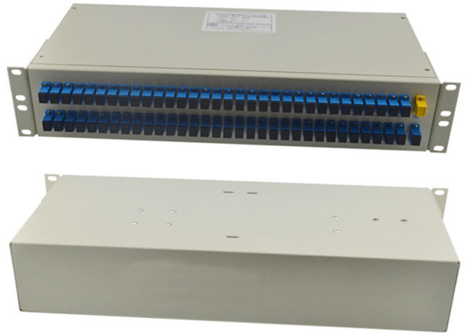 Rack Type Fibre Optic Cable Splitter PLC 1x64 Corning Optical Fiber Passive Optical Networks