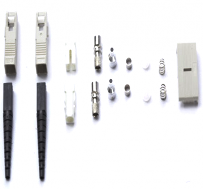 Duplex SC Connector 0.15dB Insertion Loss Optical Fibre Cable Connectors