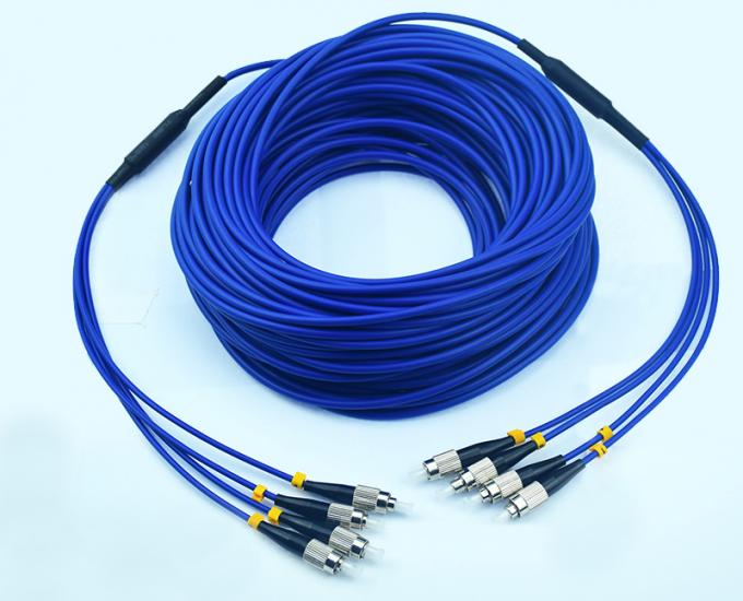 OM3 LC LC Duplex Fiber Optic Patch Cord / Armoured Fibre Optic Cable