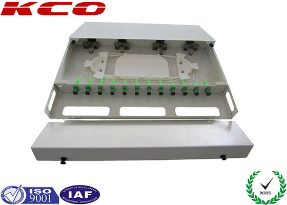 Full Loaded 24 SC Ports Slide Type Fiber Optic Rack Mount Terminal Box ...