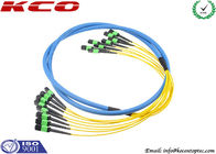 LAN WAN MPO MTP Breakout Cable Fiber Single Mode 9 / 125 12 Cores 24 Cores
