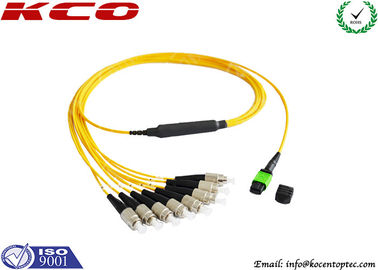 FTTA OM3 3.0mm Fiber Optic MPO MTP Patch Cord To 8fibers FC UPC / MPO MTP Fiber Trunk Cable