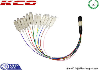 MTP to SC Fiber Optic Breakout Cable / QSFP Breakout Cable MPO to SC 12 Fan Out Patch Cord