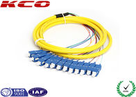 SC/UPC 12 fibers fanout fiber optic pigtail single mode mono mode optical pigtail 2.5m