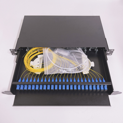 Sliding Type Fiber Optic Box SC LC FC ST 24 Port Rack Mount Patch Panel ODF