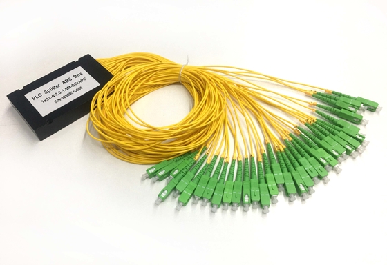 1x32 1*32 1:32 PLC Fiber Optic Splitter SC APC Connector ABS Box Type Passive Components