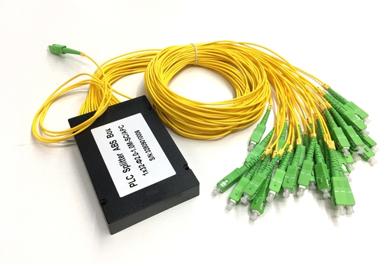 1x32 1*32 1:32 PLC Fiber Optic Splitter SC APC Connector ABS Box Type Passive Components