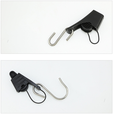 S Type Anchor Tension Cable Clamp With Hook for Outdoor FTTH Optical Fiber Cable