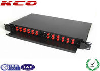 24 Ports Slide Type Fiber Optic Patch Panel With Single Mode FC Adapter / FC Pigtail