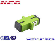 Compact SC / APC Optical Fiber Adapter With Dust Cap Simplex