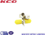 0.10dB Fiber Optic Adapter ST Metallic Oblong With Dust Cap Simplex