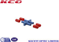 Red Fiber Optic Coupler ST / AUPC With Dust Cap Duplex For Industrial