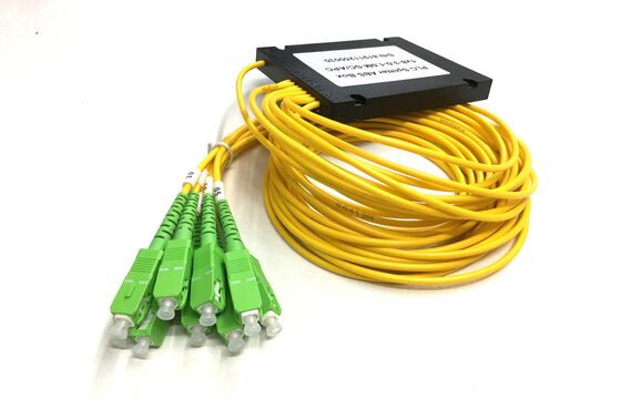  SMF G657A1 PLC fiber optic splitter 1*8 1x8 1:8 SCAPC connector 2.0mm 1.0m for FTTH