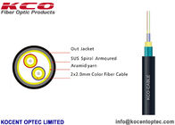 High Tensile GJYFJH Non Armored Tachtical Field Fiber Optic Cable TPU LSZH Material 7.0mm