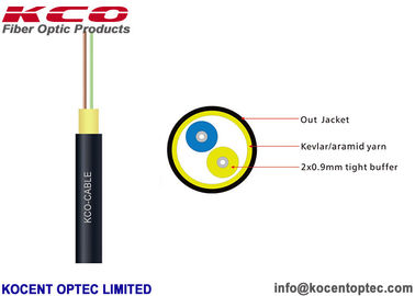 Tactical 2 Fiber 4 Core Optical Fiber Cable FTTA 4.8mm Indoor Outdoor Field TPU LSZH Non Armored