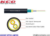 Armored Optical Fibre Cable FTTA 7.0mm G657A Field Army Military TPU LSZH Material