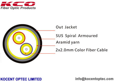 Armored Optical Fibre Cable FTTA 7.0mm G657A Field TPU LSZH