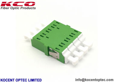 LC / APC Quad Fiber Optic Adapter Coupler Insertion Loss 0.2dB Plastic Material