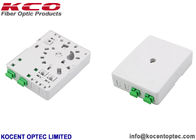 Indoor Rosette Fiber Optic Terminal Box ABS PC Material KCO-FTB-02W 2 Fibers Capacity