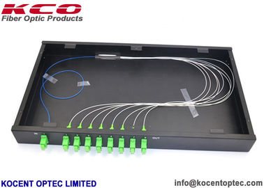 1*8 PLC Optical Fiber Splitter 1x8 SC/APC Patch Panel Rackmount Splitter