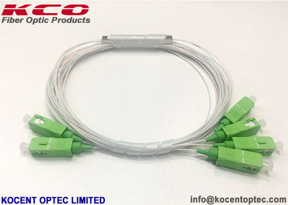 Blockless 2x4 Fiber Optic Splitter with 0.9mm Green Connector and 2.0m Low IL for High Performance