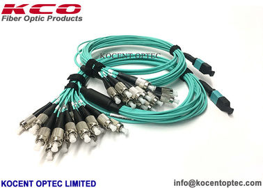 Elite MPO 16core FC/UPC Optical Fiber Patch Cord OM4 50/125 Aqua LSZH 16 Fiber