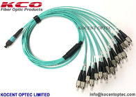 Elite MPO-16 FC/UPC Optical Fiber Patch Cord OM4 50/125 Aqua LSZH 16 Fiber