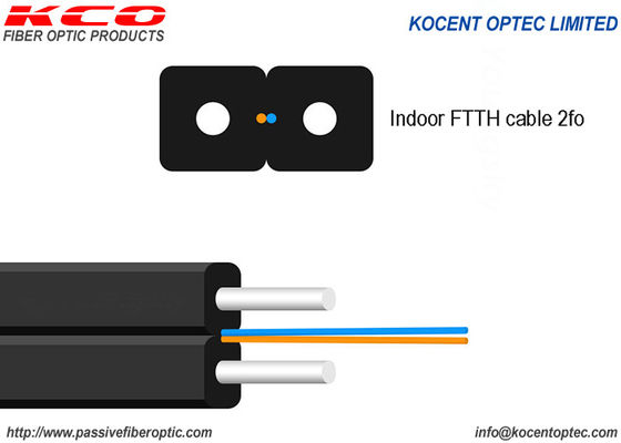 Single Mode G657A 2fo 2 FRP Optica Fibra Flat 8 Figure FTTH Drop Cable Anatel