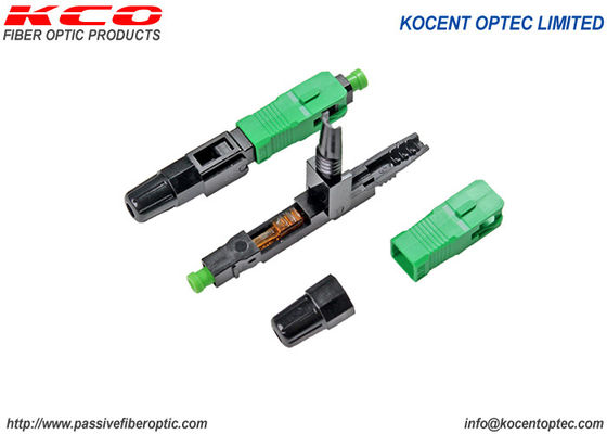 35mm Length SC APC Fiber Optic Fast Connector with 8 Degree Corner for 3mm Drop Cable