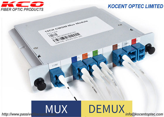 6CH CWDM Passive Fiber Optic Multiplexer LC UPC Duplex Adapter