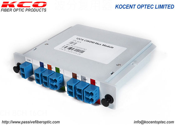 6CH CWDM Passive Fiber Optic Multiplexer LC UPC Duplex Adapter