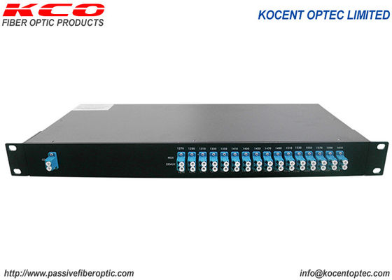 Dual Fiber 16CH 18CH Chanel Mux Demux CWDM DWDM FWDM CCWDM Optical Fiber xWDM