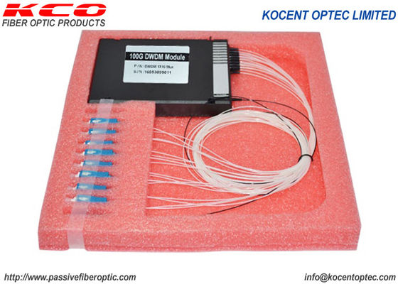 100G 50GHz 16CH Passive Fiber Optic DWDM ABS Casette SC UPC Connector