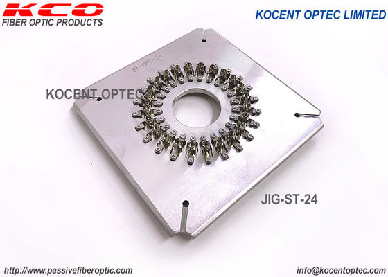 24 connectors ST UPC Jig / Optical Connector Polishing Fixture For Optical Corner Pressure Grinding Machine