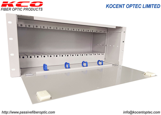 PON FTTH FTTX 19'' 4U Fiber Optic PLC Splitter 14slots 16slots Chassic ODF Patch Panel