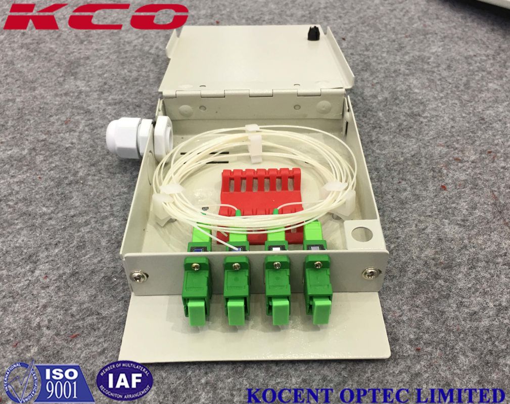 Indoor Fiber Optic Terminal OTB Wall Mountable Face Plate 4 SC/UPC