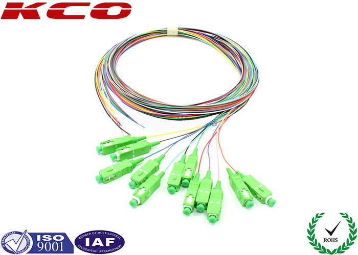 SC/APC 12 fibers colors multi-fibers single mode monomode optical fiber ...