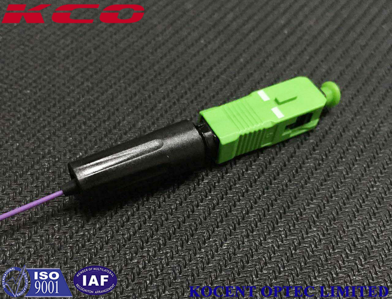 6cm SC/APC Fiber Optic Fast Connector field installable fiber optic