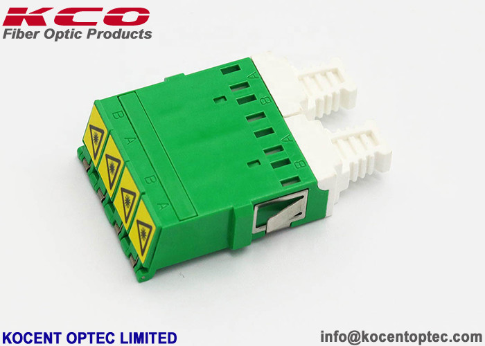 Green Color Quad LC APC Shutter Adapter Singlemode Mid Coupler 4 Ways ...