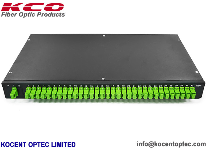 SC/APC Connector 1*32 Fiber Optic PLC Splitter Patch Panel 1x32 Rack ...