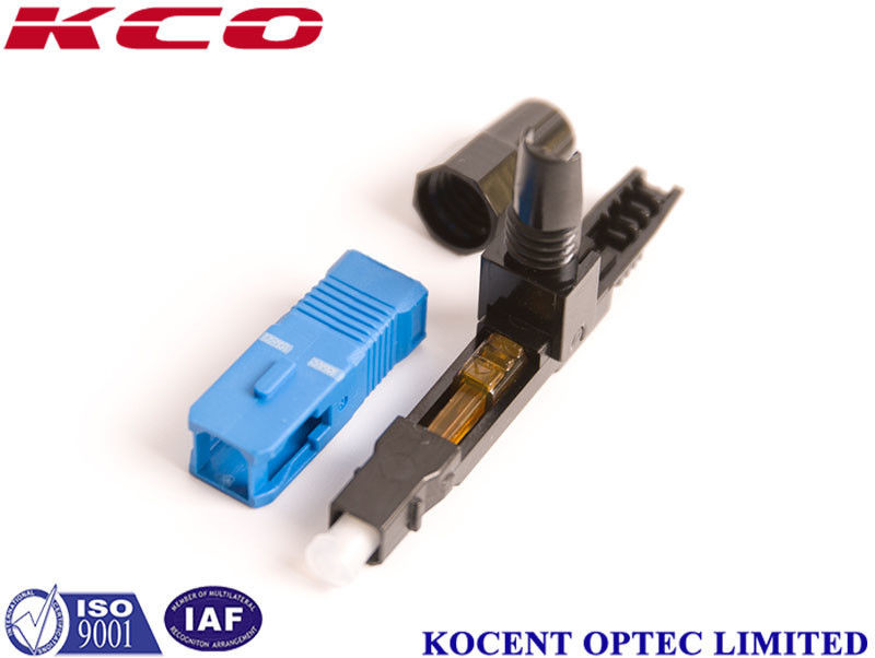 SC/UPC Fiber Optic Fast Connector , Field Assembly Connector 0.2dB