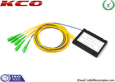 FTTH Fiber Optic ABS Box PLC Splitter / Corning Optical Fibre Splitter 1 x 4 Type