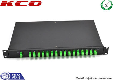 Corning Single Mode Fiber Optic Splitter 1 to 16 Rack Mount  SC / APC Connector