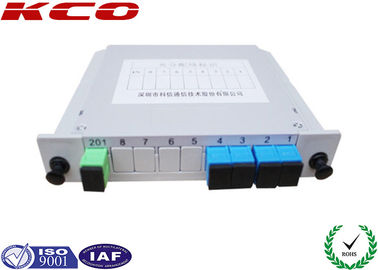 1 To 4 Fiber Optic Splitter , 19 Inch PLC Splitter Module LGX Mental Box