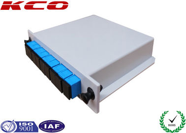 Planar Lightwave Circuit PLC Optical Splitter FC APC Adapter , Single Mode Fiber Splitter 1x8