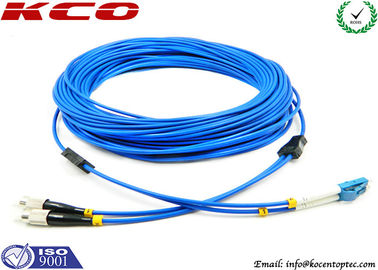 Multimode LC to FC Fiber Optic Patch Cord Duplex Armored Low Insertion Loss